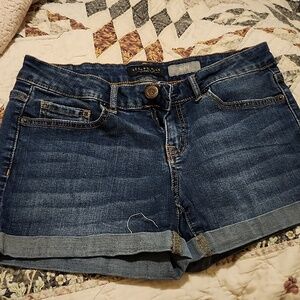 Midi jean shorts